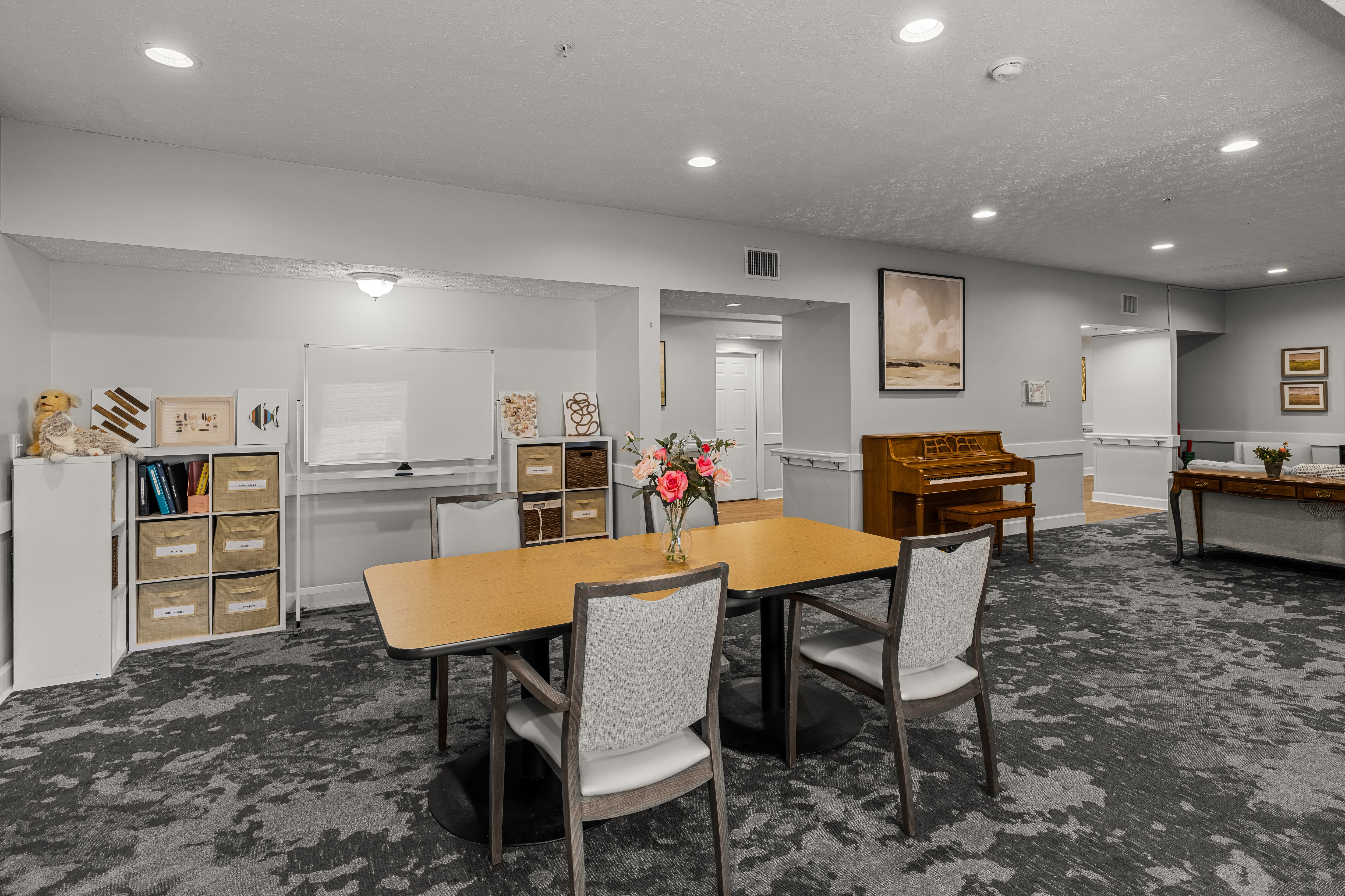 Discovery Commons San Pablo common area with piano