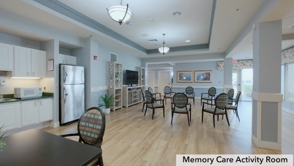 The Lynmoore at Lawnwood memory care activity room